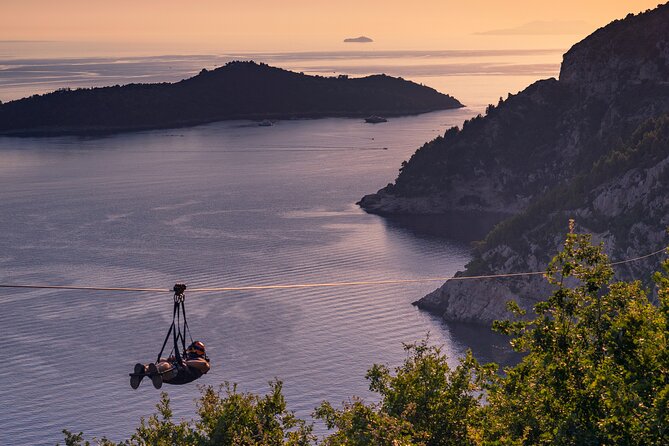 900-Meter Ziplining in Dubrovnik - The launch: nervousness gives way to motion