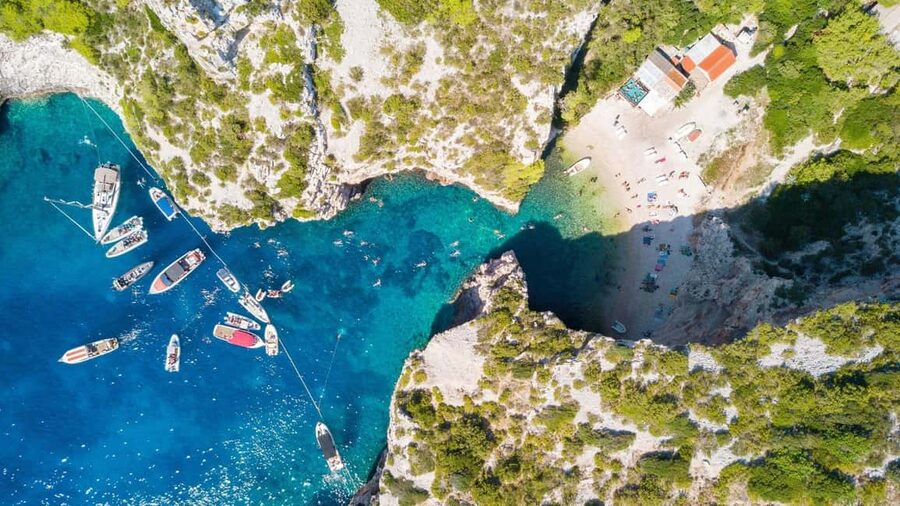 Adriatic Adventure: Blue Cave & 6 Islands Speedboat Escape - Stiniva Cove, cliffs and a short swim