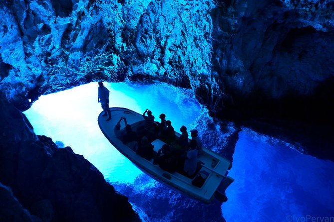 Blue and Green Cave Speedboat Excursion from Hvar Town - Stiniva Cove on the island of Vis