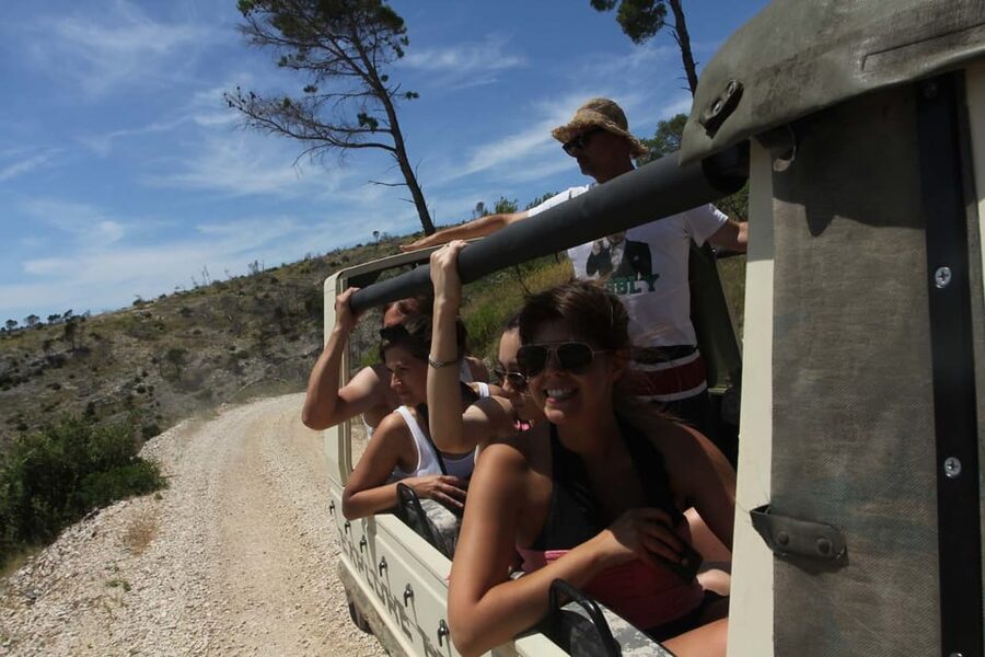 Brač: Island Exploration Tour by Four-Wheel Drive Jeep - Zlatni Rat is the main swim break
