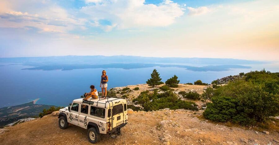 Brač: Island Exploration Tour by Four-Wheel Drive Jeep - Vidova Gora gives you Brač from above