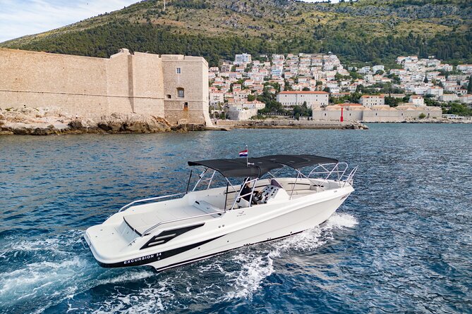 Brand New Mercan Excursion 34 Private Tour From Dubrovnik Cavtat - A private speedboat along Dubrovnik’s walls