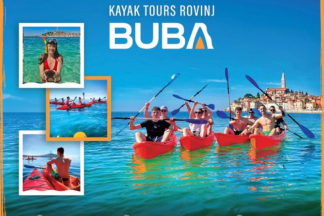 BUBA-Kayak Tours Rovinj FREE-drinks,pictures,snorkeling equipment - Walking the island cliffs and choosing your jump