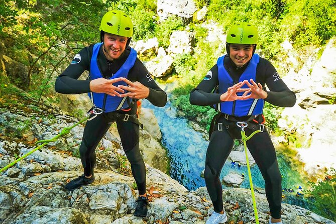 Cetina River Extreme Canyoning Adventure from Split or Zadvarje - The 50-meter Gubavica waterfall descent