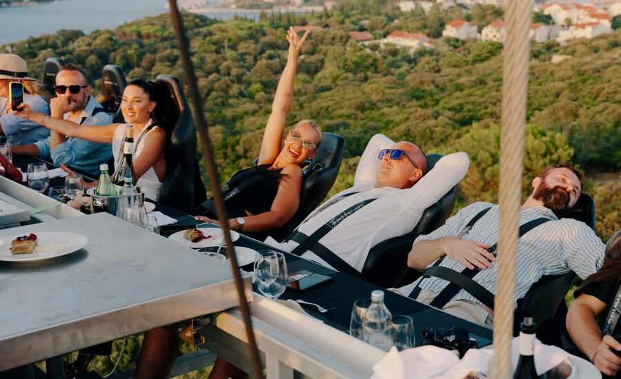 Dinner in the Sky Dubrovnik - What happens once you are in the air
