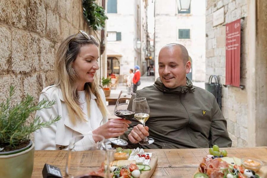 Dubrovnik Old Town: Night tour with History, Wine & Bites - Cheese, prosciutto, olives, and bread