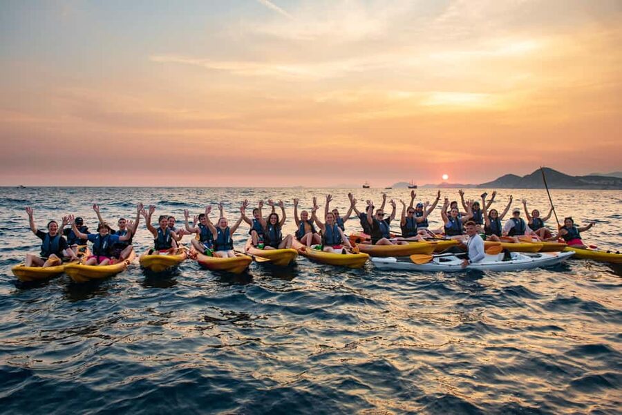 Dubrovnik: Sunset Kayaking and Snorkeling Tour - Paddling beside Lokrum Island