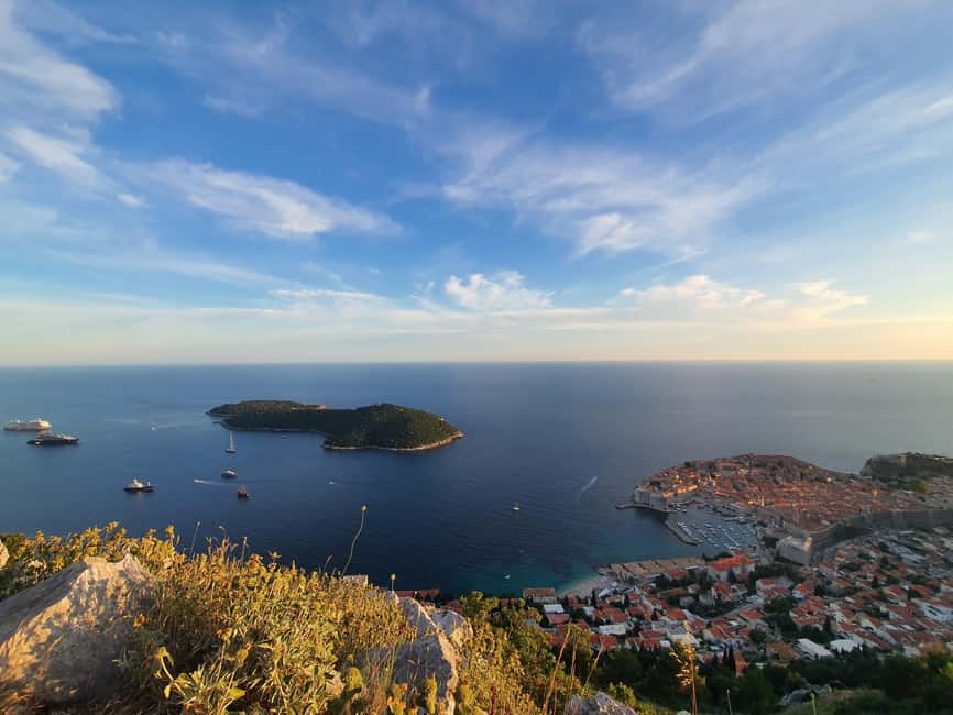 Dubrovnik Sunset Mountain Tour With Wine - The First Mount Srđ Stop and the Old Town Below