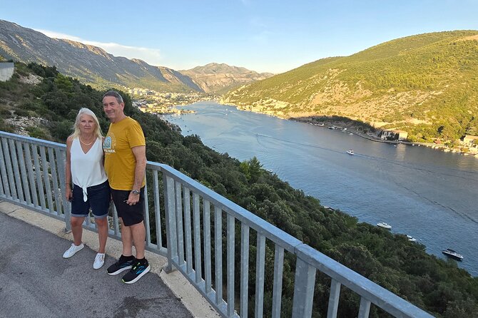 Dubrovnik Sunset Tour with Scenic Views and Local Wine - Hotel Adria viewpoint: harbor, islands, and suburbs