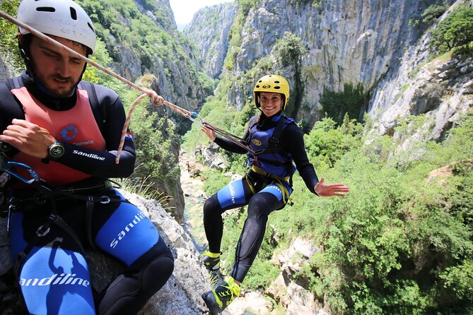 Extreme Canyoning on Cetina River from Split or Zadvarje - The Great Gubavica rappel