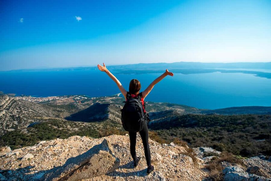 From Brač Island: Catamaran Tour with Food & Drinks - Vidova Gora supplies the best view from land