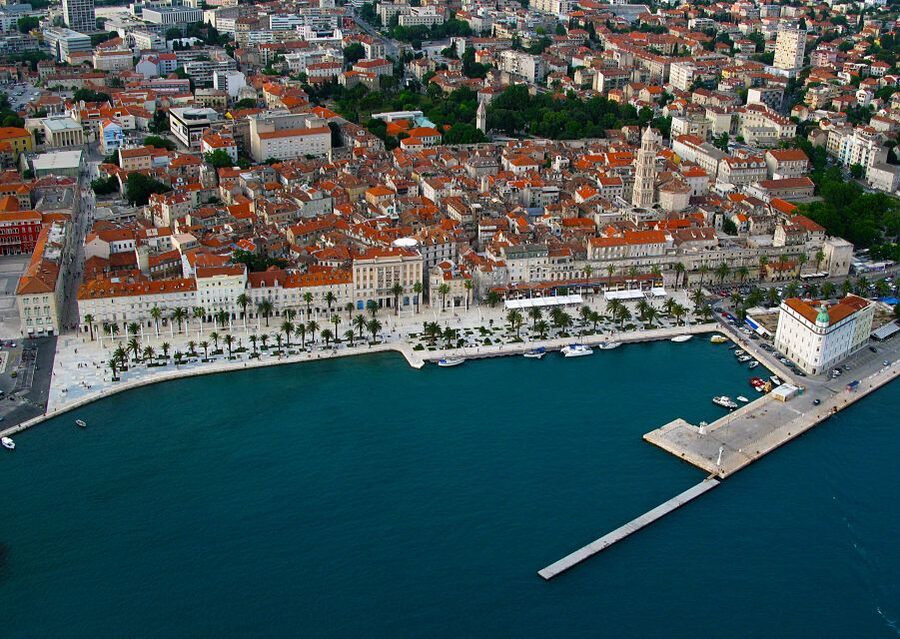 From Brač: Panoramic Flight over Brač, Hvar, Šolta, & Split - Hvar from Vrboska to Hvar Town