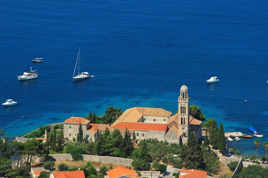From Brač: Panoramic Flight over Brač, Hvar, Šolta, & Split - Crossing the Hvar Channel to Šolta