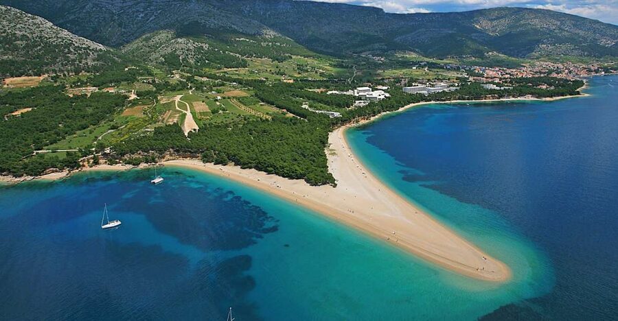 From Brač: Panoramic Flight over Brač, Hvar, Šolta, & Split - Leaving Brač Airport for Zlatni rat