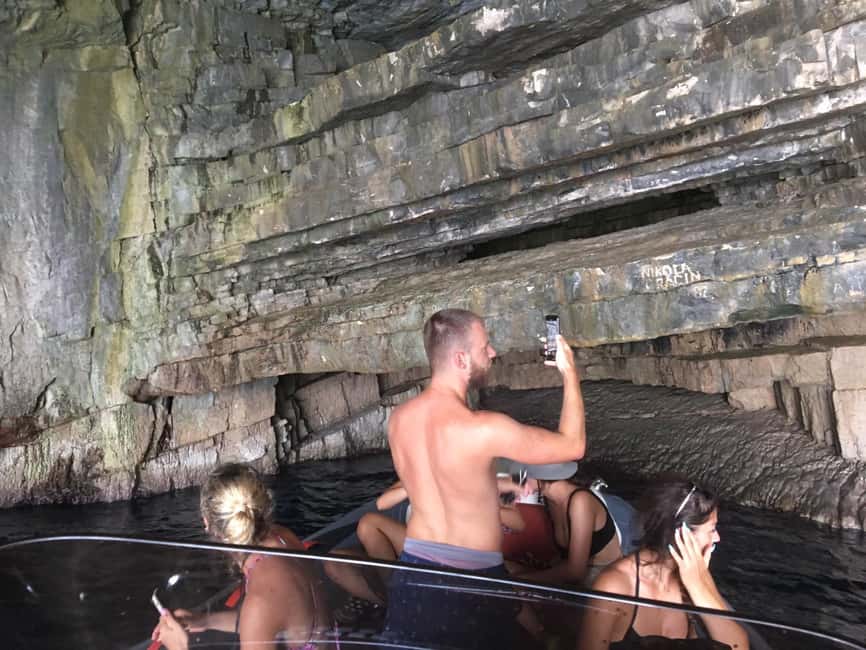 From Hvar: Blue Cave, Green Cave & 5 Islands Speedboat Tour - Vis adds a welcome change of pace