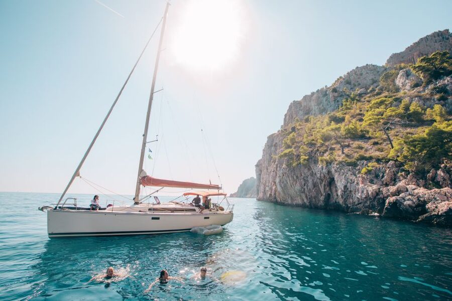 From Hvar: Pakleni Islands & Red Rocks Comfort Sailboat Tour - A small yacht makes Hvar feel more personal