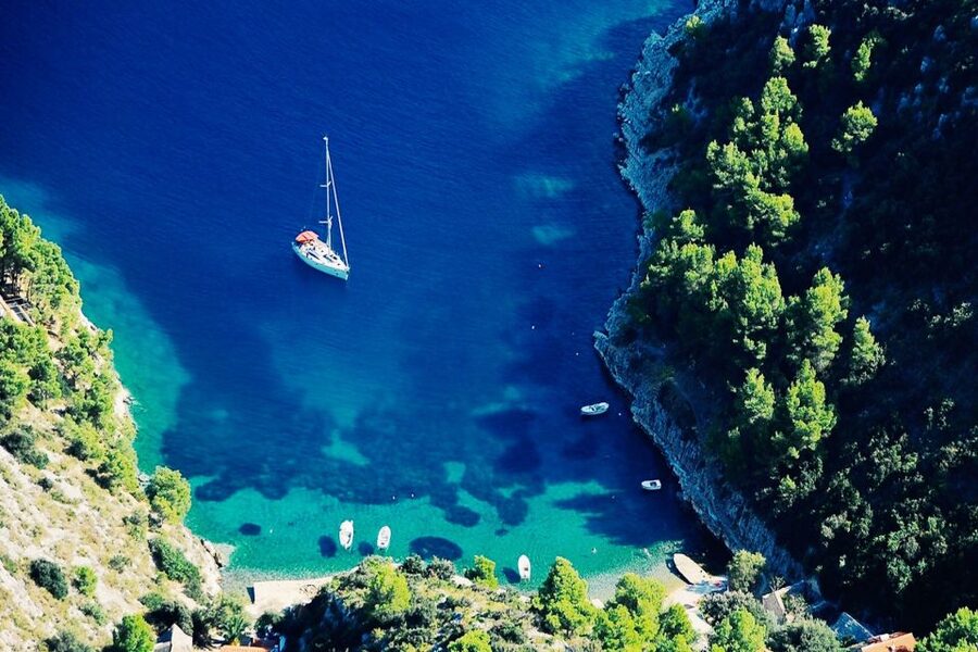 From Sinj: Flight Over Imotski, Trilj, Omiš, and Split - Imotski and its two crater lakes