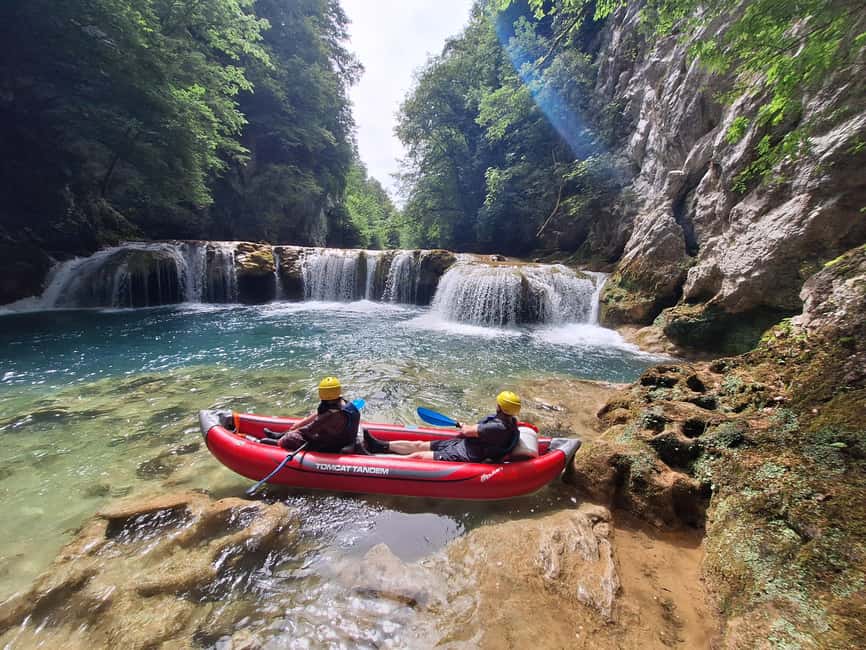 From Slunj: Mreznica Kayaking Adventure - Waterfalls, cliff jumps, and swimming pools