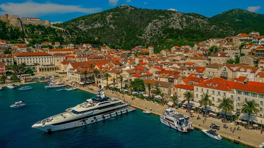 From Split, Croatia: Blue Cave & Hvar 5 Islands tour - Veliki Budikovac and the open-water pause