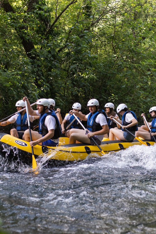 From Split or Omiš: Rafting, Cliff Jumping, & Cave Exploring - First raft section: calm water before the rapids