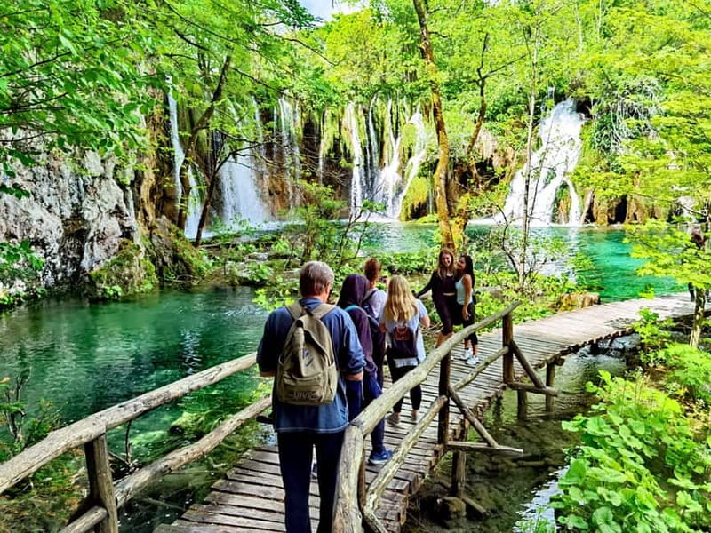 From Split: Plitvice Lakes Guided tour - A boat ride and electric train add useful variety