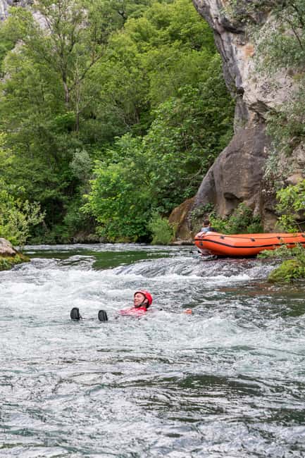 From Split: Rafting, Cave exploring, Cliff jumping w/ Picnic - Three hours on an 11-kilometer river route