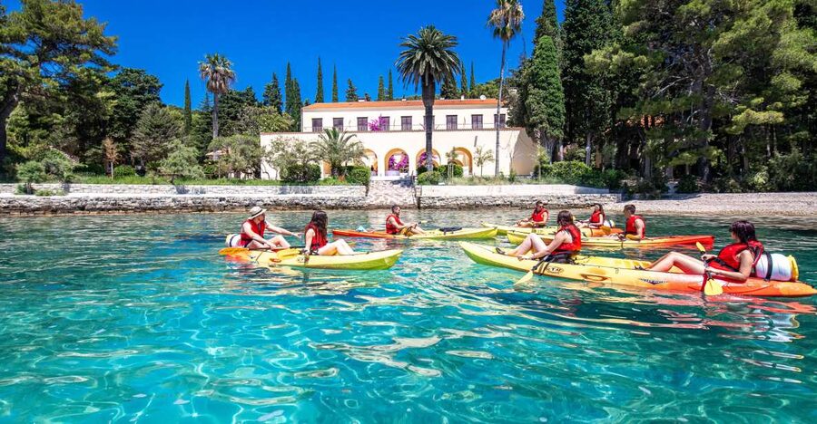 From Split: Sea Kayaking Tour - The return paddle and the pine shade at Bene