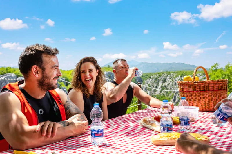 From Split/Šestanovac: Whitewater Rafting on Cetina River - Snacks, dry clothes, and the uphill finish