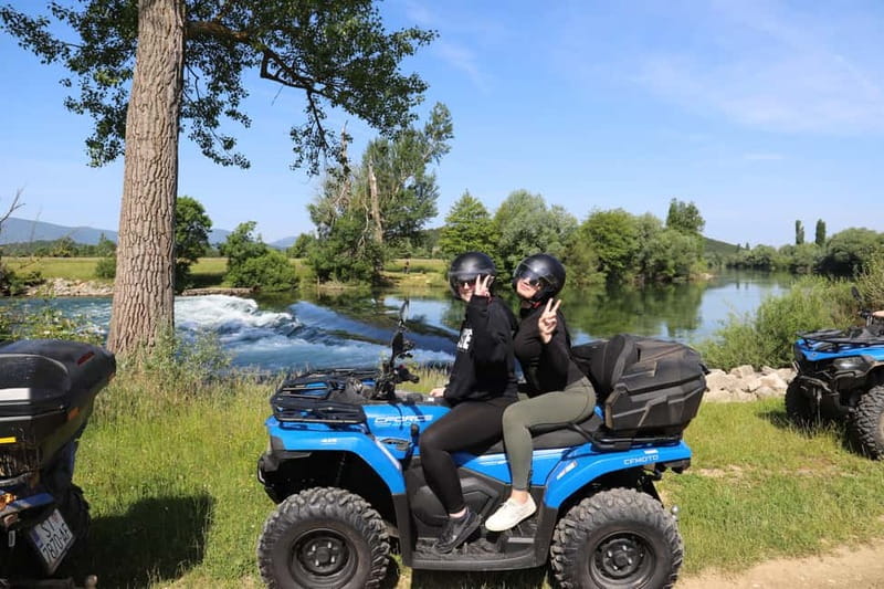 From Split: Three Rivers Quad Tour with Swimming and Lunch - From Split to Hrvace: allow time for the transfer