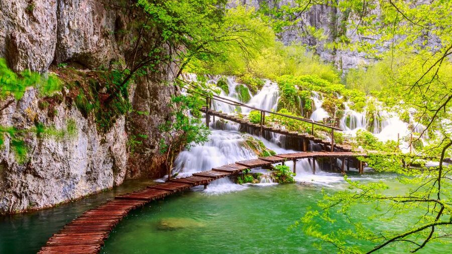 From Split: Transfer to Zagreb with Stop at Plitvice Lakes - Entering Plitvice Lakes National Park