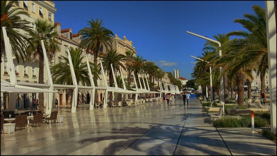 Full-Day Trip from Dubrovnik to Split - The Riva waterfront and the feel of modern Split
