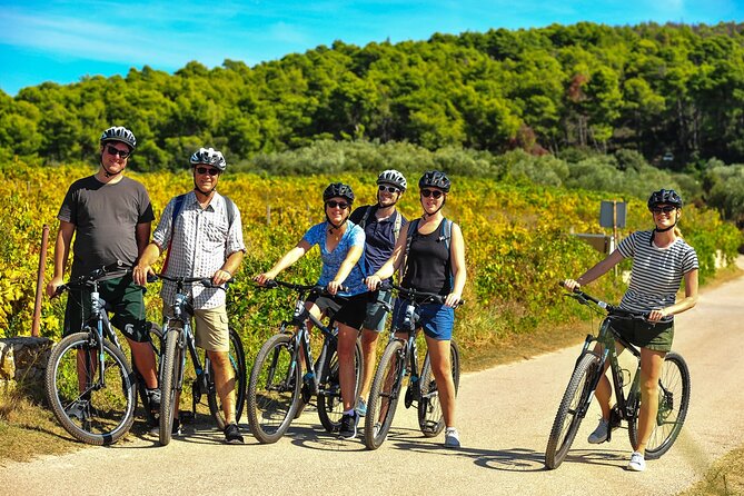 Half-Day Bike Tour in Lumbarda with Wine Tasting - The cypress-lined climb to St. Anthony’s Church
