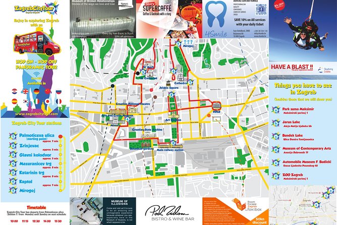 Hop On Hop Off Panoramic bus - Zagreb City Tour - Upper Town and St. Mark’s Church