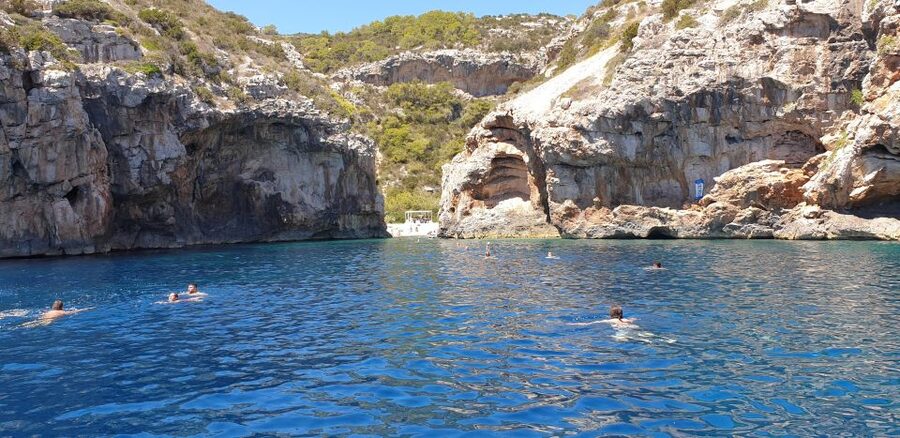 Hvar:Blue & Grenn Cave and Vis Island Private Speedboat Tour - Reaching the Blue Cave on Biševo