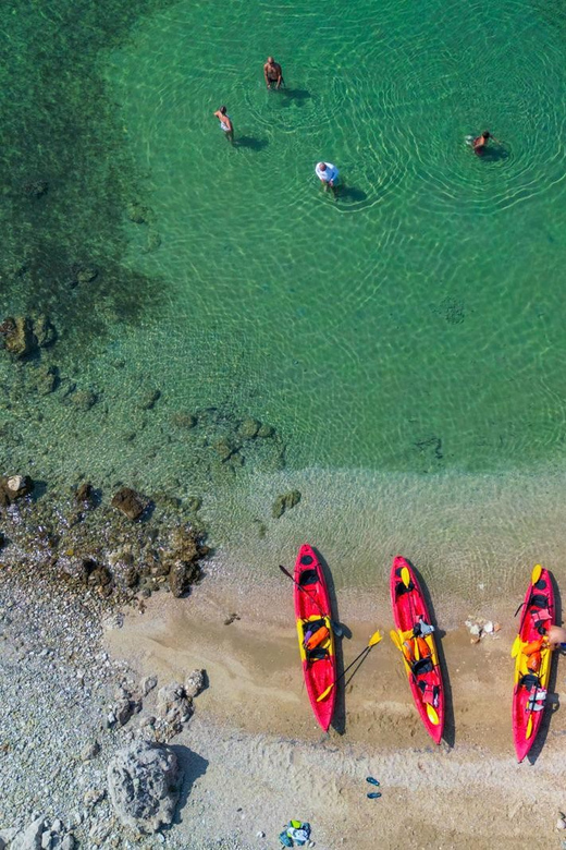 Kayak and Via Ferrata Adventure - Sušac Beach and the longer swim break