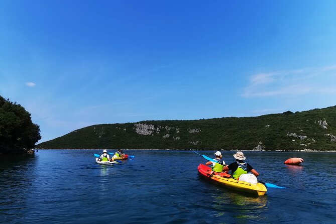 Kayaking Experience in Lim Bay Sea in The Croatian Fjord - Returning to shore and the local beach bar