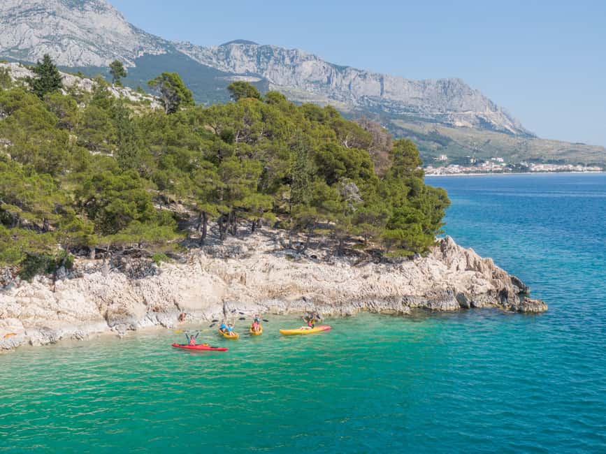 Makarska: Guided Sea Kayaking Tour with Snorkeling Stop - St. Peter lighthouse and Makarska’s eastern edge