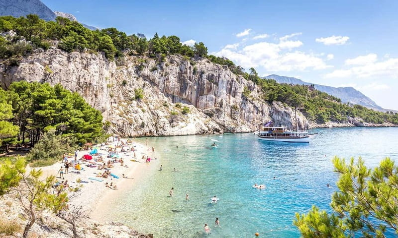 Makarska: Sunset private boat tour from Makarska - Leaving Makarska Harbour from Marineta ulica
