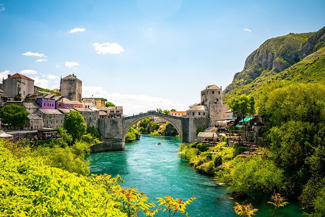 Mostar and Herzegovina Tour with Kravica Waterfall from Split & Trogir - Koski-Mehmed Pasha Mosque and the view over the river