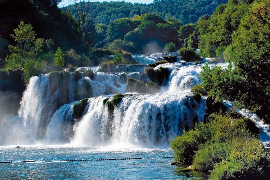 NP Krka tour with Boat Ride and Swimming in Skradin town - Hearing the six cataracts at Skradinski buk