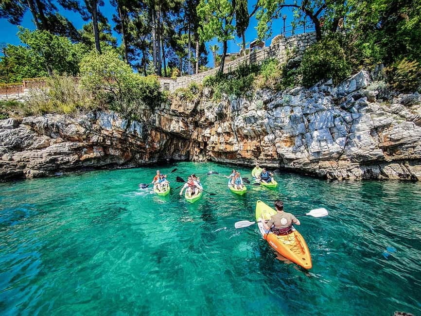 Opatija: Cliffs and caves kayak adventure - Paddling toward Devil’s Rock