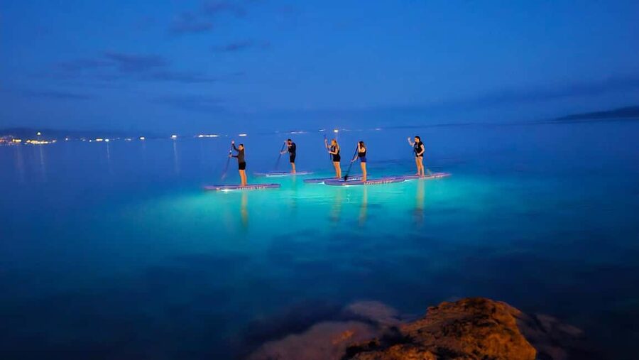 Opatija: Guided SUP Paddleboarding Adventure at Night - What the two-and-a-half-hour schedule feels like