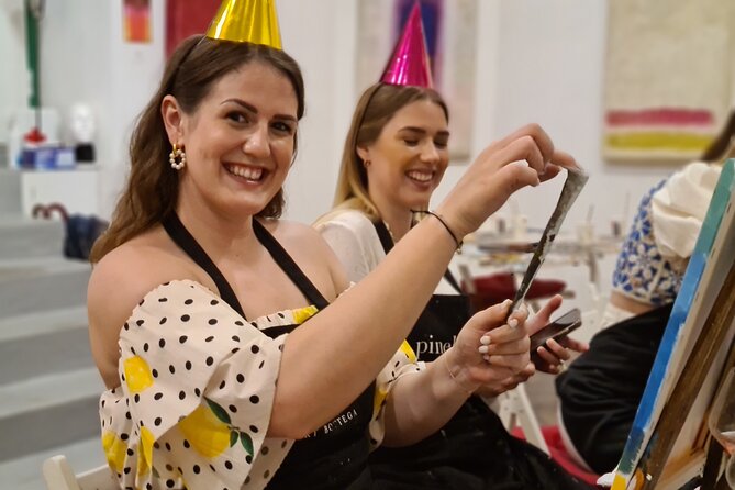 Painting party at Art Bottega - Paint & Wine Studio in Rijeka - The wine is part of the format, not an afterthought