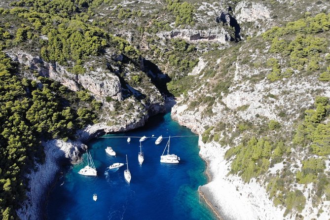 Private Blue cave, Mamma Mia and Hvar, 5 islands tour from Split - Srebrena is best viewed from the water