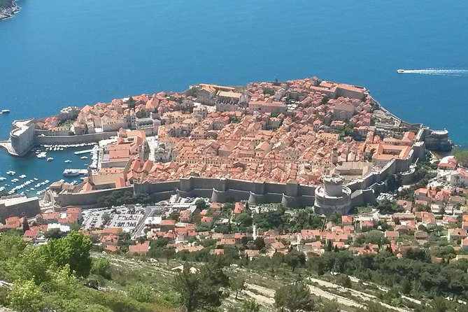 Private Dubrovnik panoramic sightseeing tour - cable car view - Franjo Tudman Bridge shows modern Dubrovnik