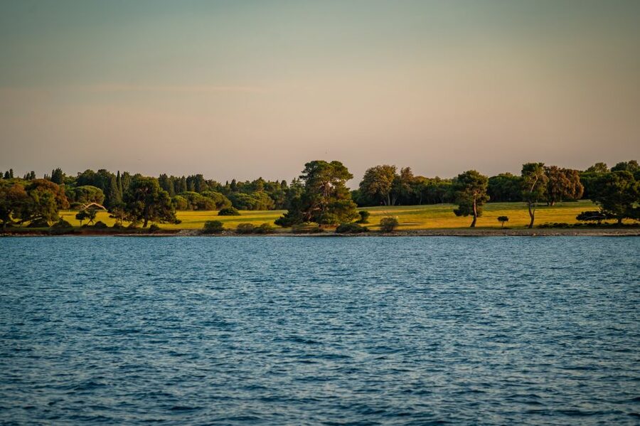 Pula: Brijuni National Park Sunset, Dolphins & Dinner Cruise - Leaving Pula harbor on a traditional boat