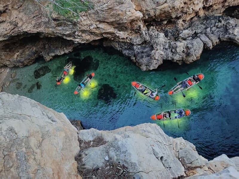 Pula: Cave Sunset/Night Tour in Transparent Kayak - The first paddle, while the sky is still bright