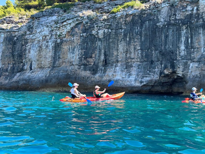 Pula: Kayak Adventure with Cave & Island Snorkeling - Passing Fratarski Island