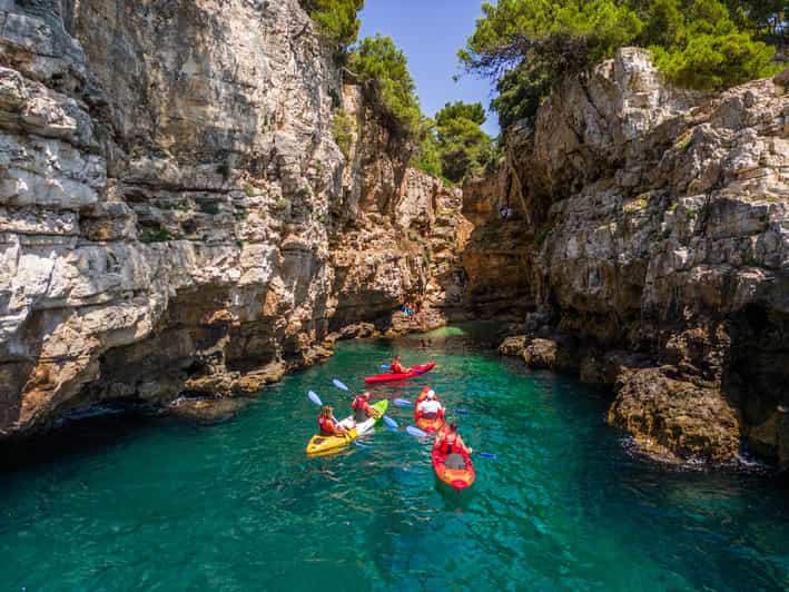 Pula: Kayak Adventure with Cave & Island Snorkeling - A 20-minute swim stop at Fraškerić