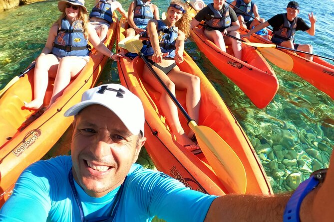 Pula:Kayak Tour-Cliff jumping,snorkeling&free GoPro pictures - GoPro photos and guide support